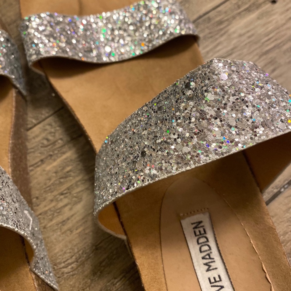 Steve Madden Sparkle Slides Size 9.5 - image 3